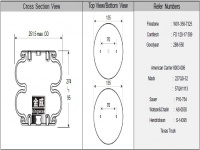 空气弹簧 Air spring 气囊 JW2-5222 螺丝3/8-16UNC 气孔1/4 2B5222 W01-358-7325 FD120-17509 2B8-550 8003-006 227QS-32 57QK1113 P10-754 AS-0030 S-14395