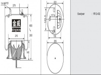 JW6032卡车橡胶空气弹簧/气囊/Air spring 1V6032 1V9875 W01-358-1191 W01-358-1192 910S-18P1067 (BK) 566-24-7-236 566-24-3-066 3541731C1 1T15M-9 W01-358-9875 1R12-432