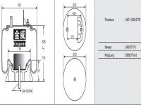 JW5776橡胶空气弹簧/气囊/Air spring shock absorbers/1T15TQ-1 1T15Y-1 SP555776-KA W01-358-5776/90557174