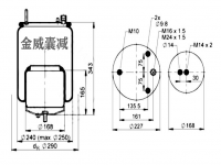 沃尔沃卡车空气弹簧气囊 Volvo truck air spring air bag SP554570-02 164571K02 4571N 22056630 4570NP02 164570K02 230599-6 137622 W01-M58-8545 1R10-718 22058741 1DF17B-4 34570C 295.1.466 ABM21625B08