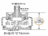JW3014金威囊减---倒棱机设备缓冲气囊 机械设备空气弹簧气囊 1M1A-0 1M1A-1 SK37-6P02 SZ37-6 W02-358-3000 1S3-013