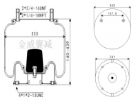JW8782卡车空气弹簧气囊总成 Truck air suspension air spring airbag 66340 1010-15S871 1DK25B-8782 AS-8871 AS87820 1R13-109 1R13109 皮囊0V8709 1V8782 1DK25B8782 566-20-7-124 566-26-3-081 W01-358-8782 W013588782